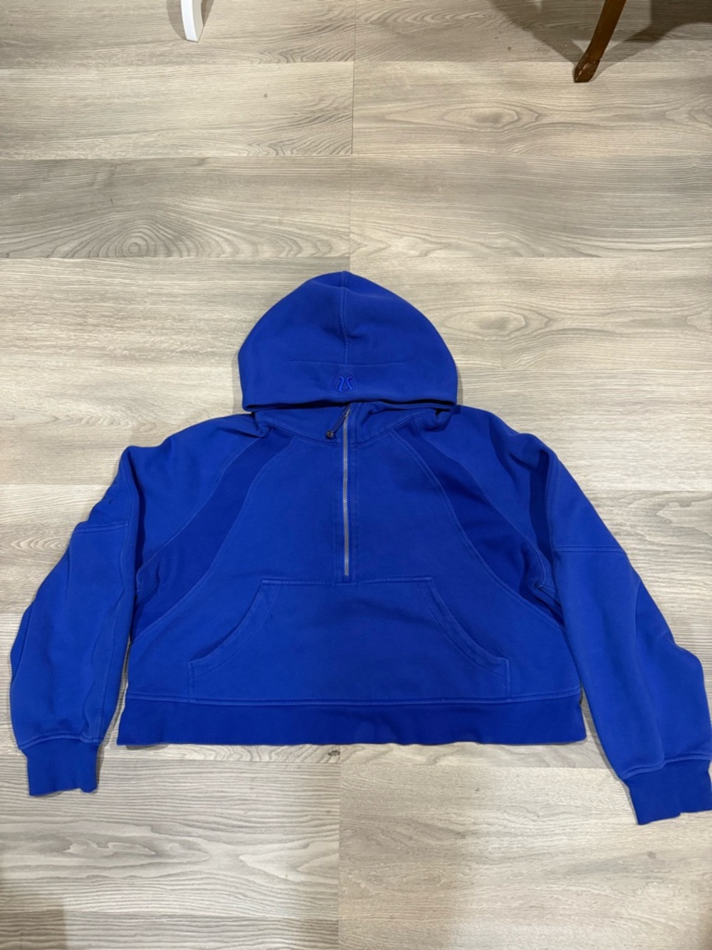 LULULEMON Scuba Cobalt Blue Half-Zip Hooded Pullover